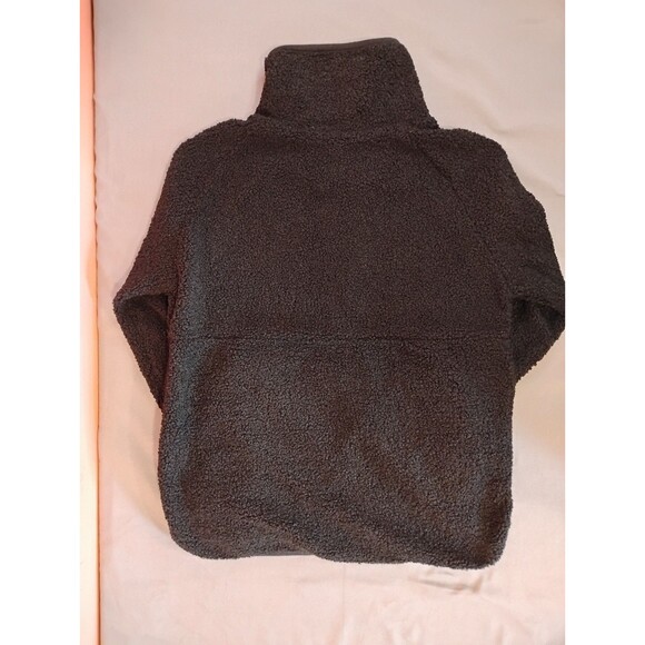 Girls Colosseum Sherpa Half Zip Sweater Black Medium 7-8 - Picture 2 of 6
